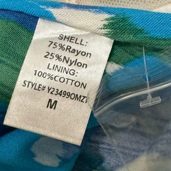 Pomander Place blue floral collared maxi dress with pockets, size M - Picture 2 of 9